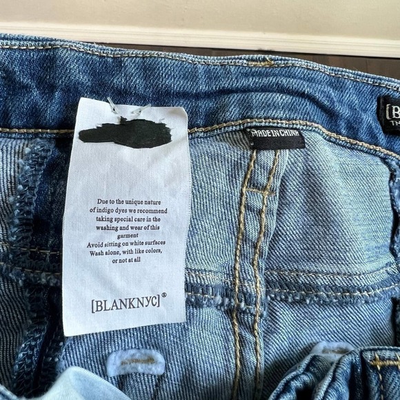 Nwt BlankNYC The Bond Ankle Slit Mid Rise Skinny Leg Stretch Denim Jeans 25 - Picture 5 of 7